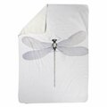 Begin Home Decor 60 x 80 in. Delicate Dragonfly-Sherpa Fleece Blanket 5545-6080-AN459